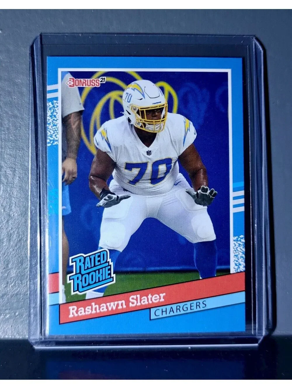 Rashawn Slater 2021 Panini NFL Rated Rookie Retro #36 Rookie Card 1/2231